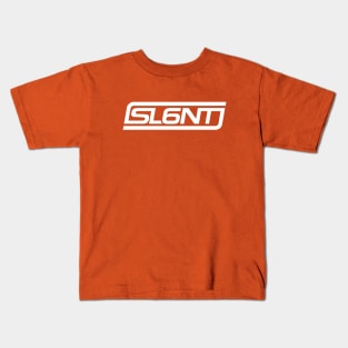 Slant 6 Icon (White + Orange) Kids T-Shirt